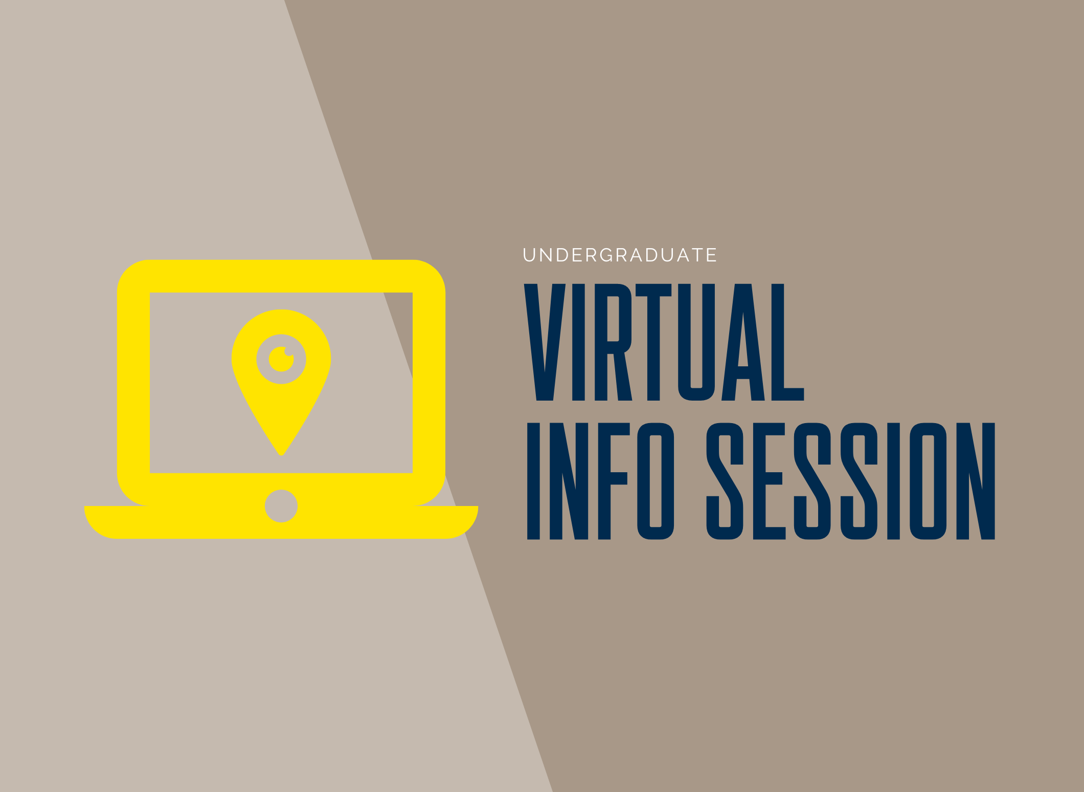 Virtual information session graphic