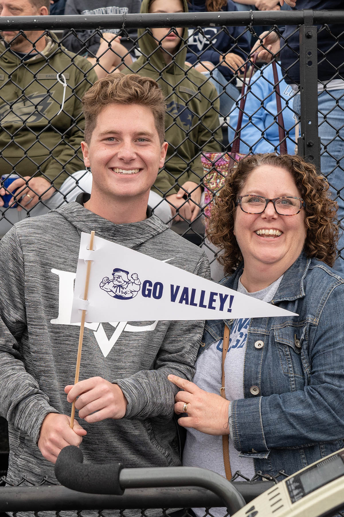 Student and parent at LVC sports game