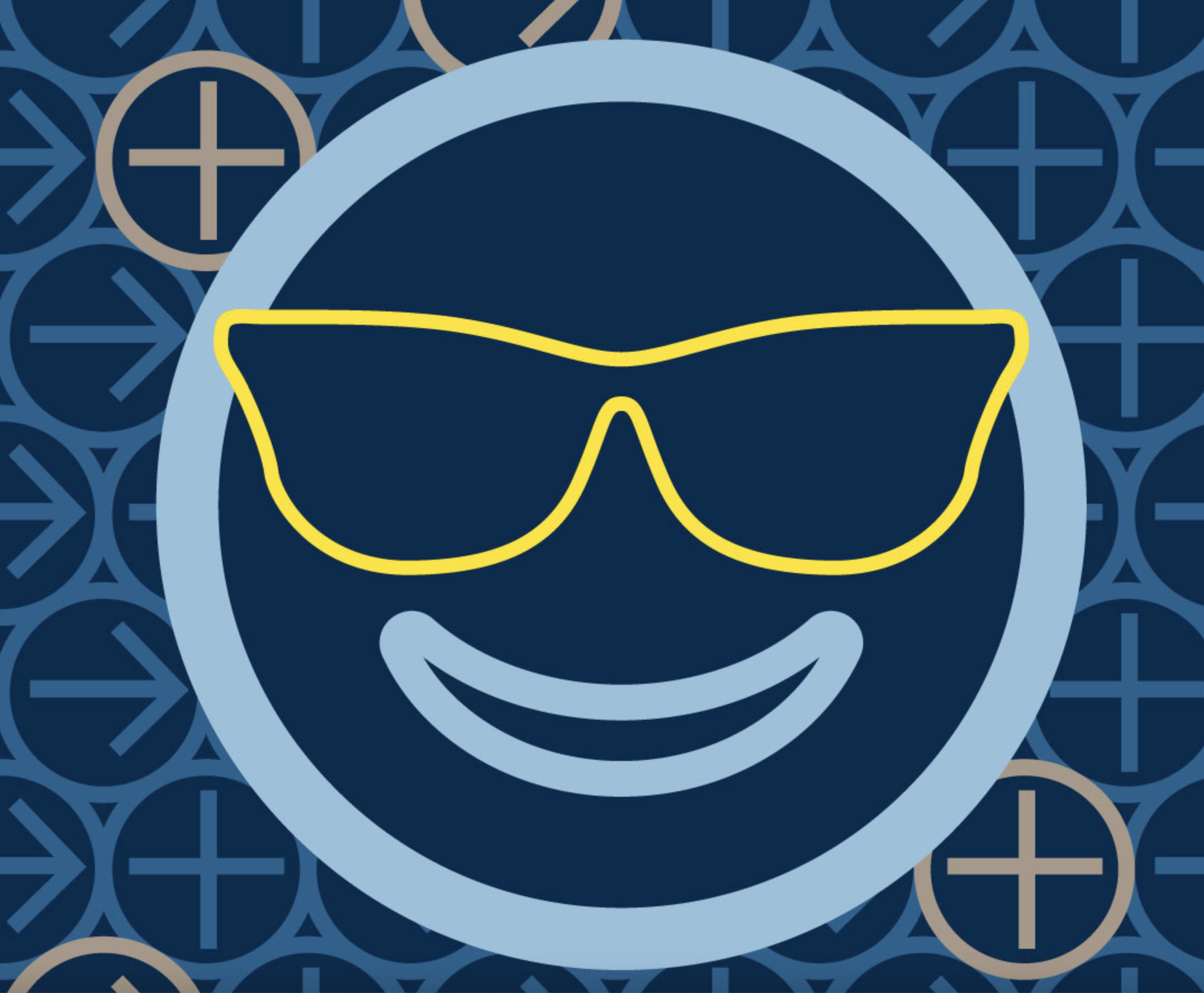LVC branded smiley face graphic