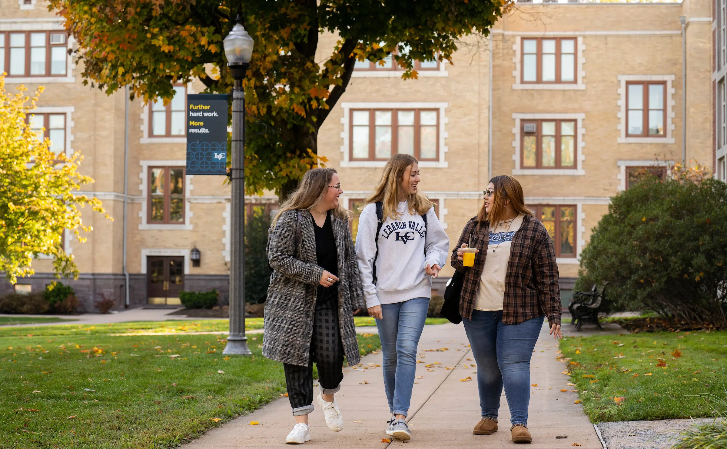 Students walk on campus