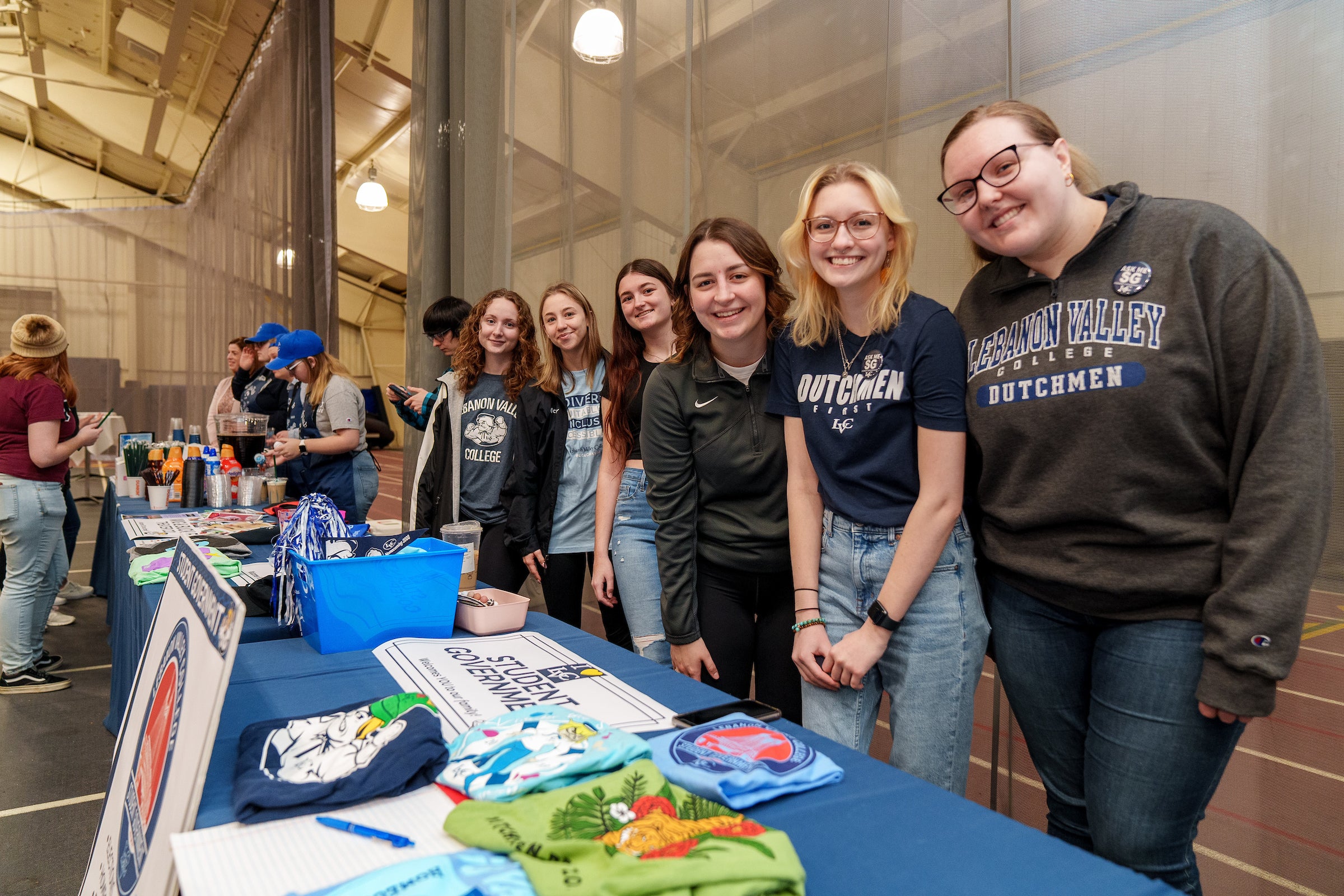 LVC students host table during accepted student event