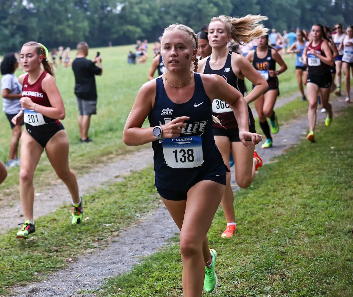 LVC women's cross country runner