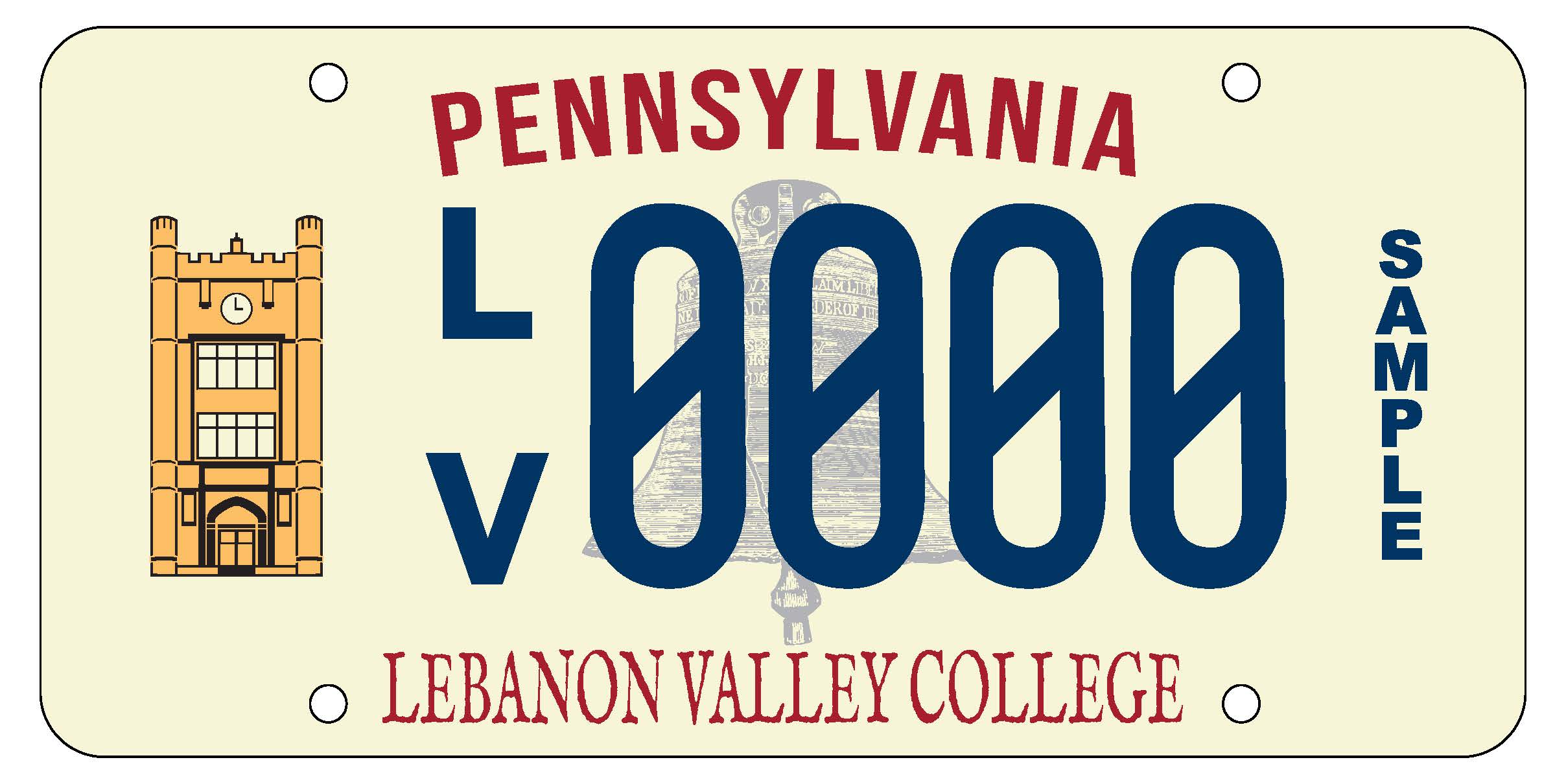 Sample LVC license plate