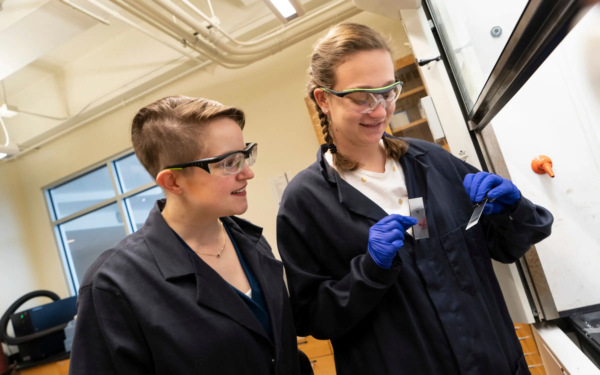 Dr. Liz Sterner and Alexandra Robey conduct chemistry research