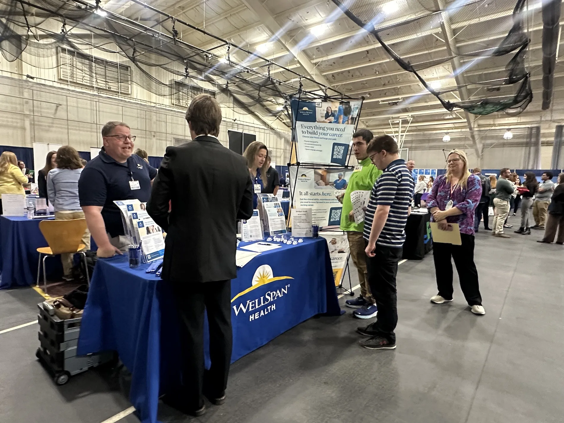 LVC Career Fair attendees stop at WellSpan Health table