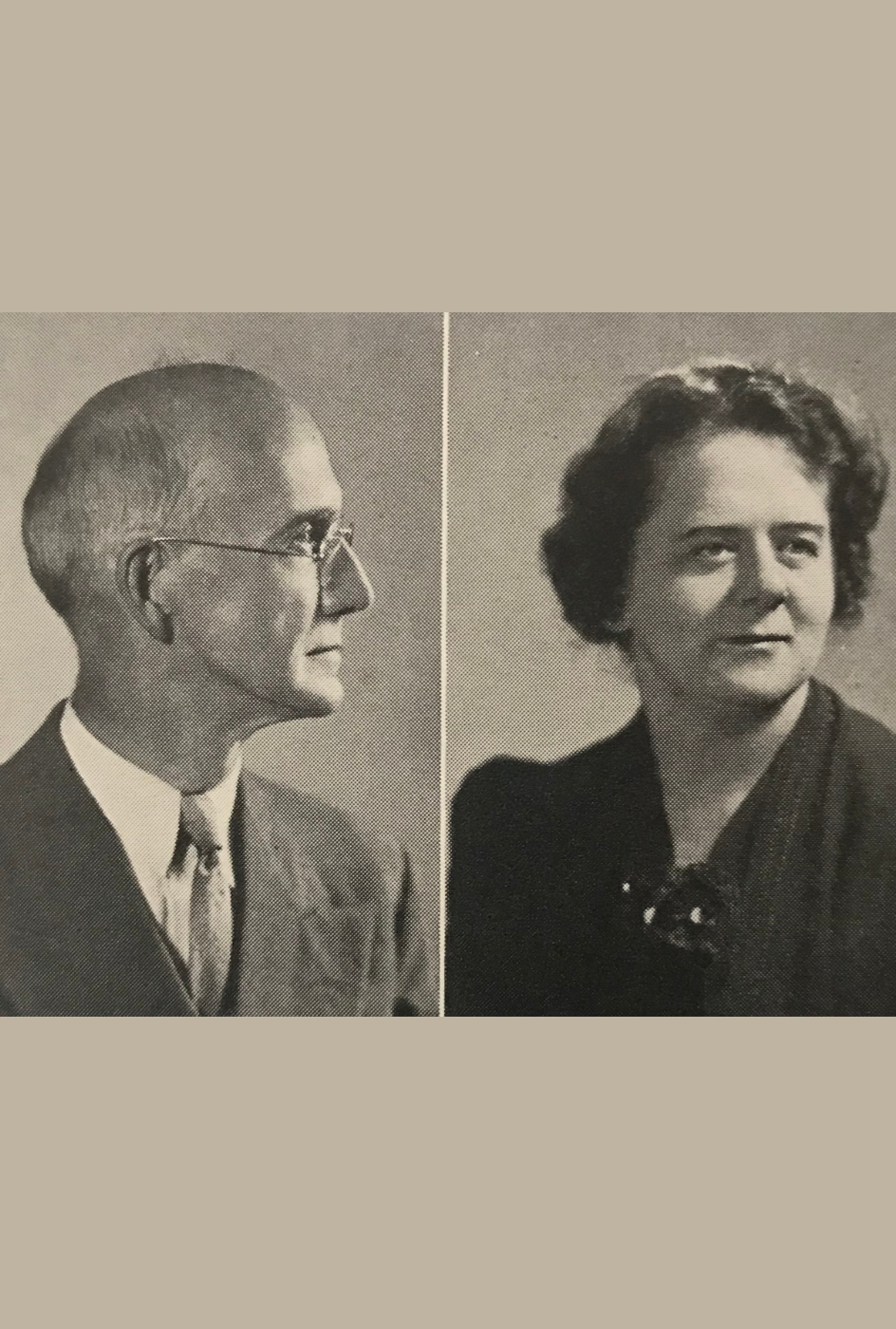 Black and white photo of Andrew and Ruth Bender