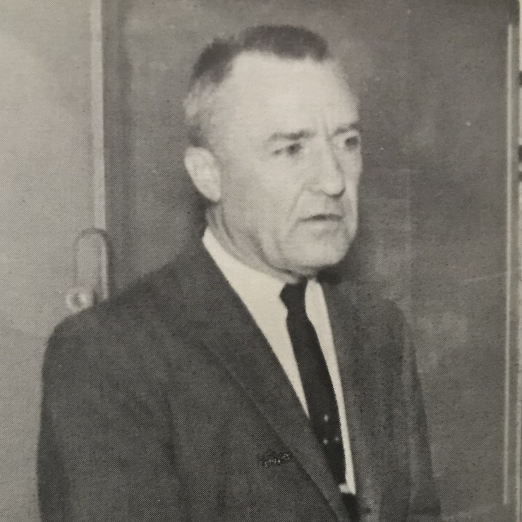 Black and white photo of Cloyd Ebersole