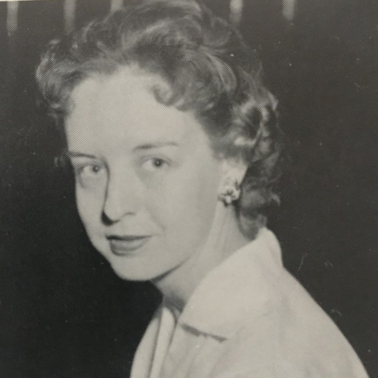 Black and white photo of Marsha Pickwell