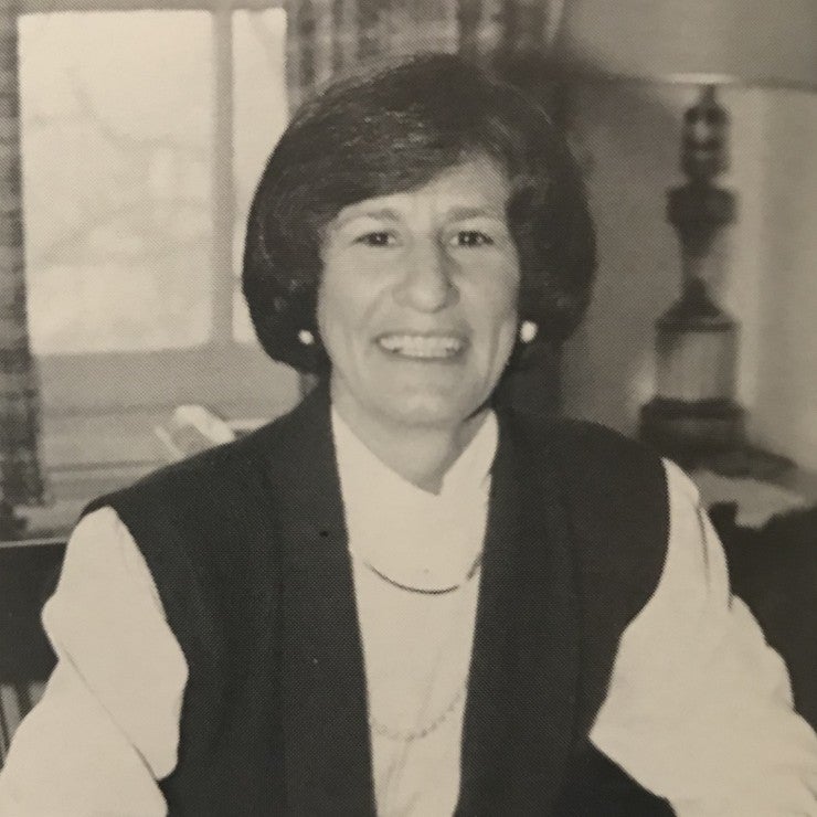 Black and white photo of Rosemary Yuhas