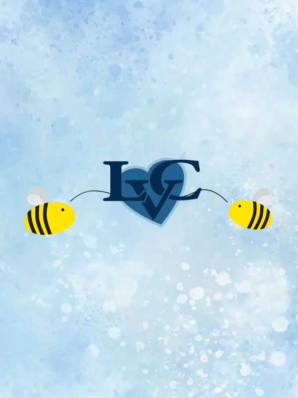 LVC Valleytine Campaign graphic with bumblebees and LVC heart logo