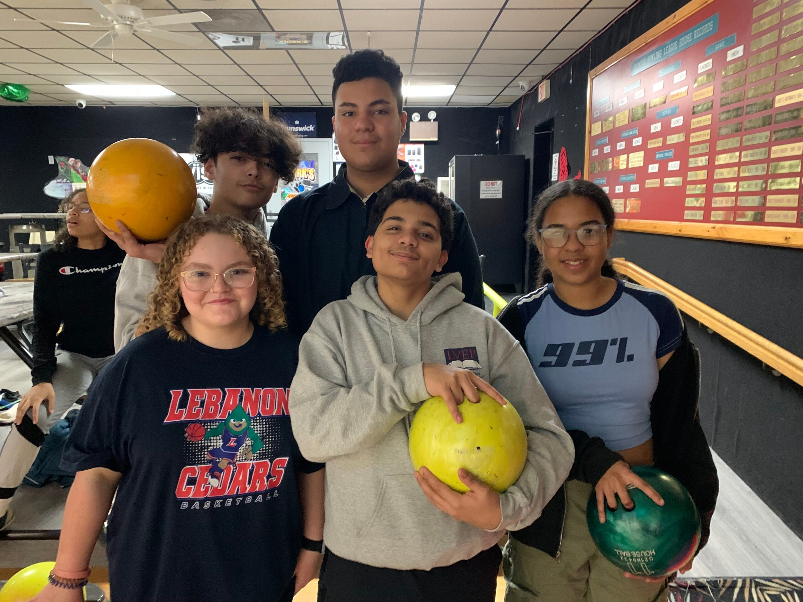 LVEP students bowling excursion