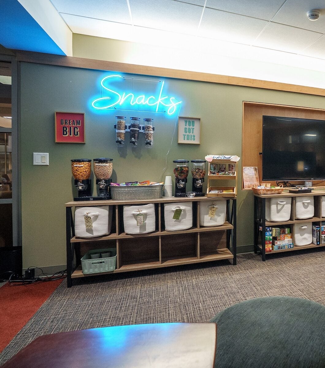 Snack wall in Center for Academic Success & Exploration
