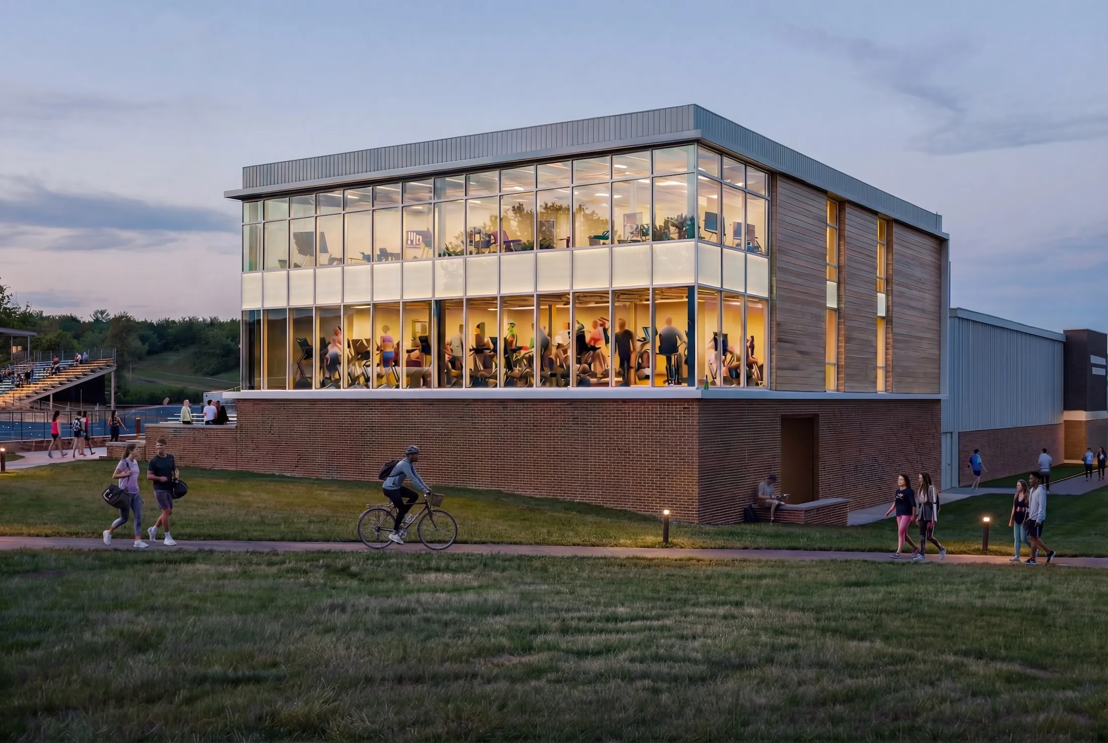 Rendering of proposed front new LVC Sports Center addition