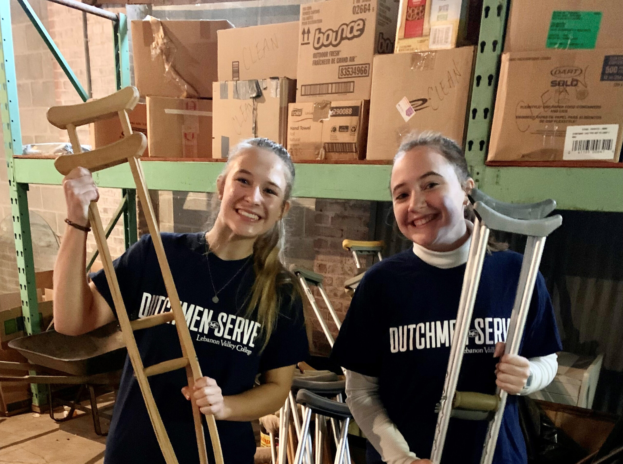 students serve at the AFCA warehouse