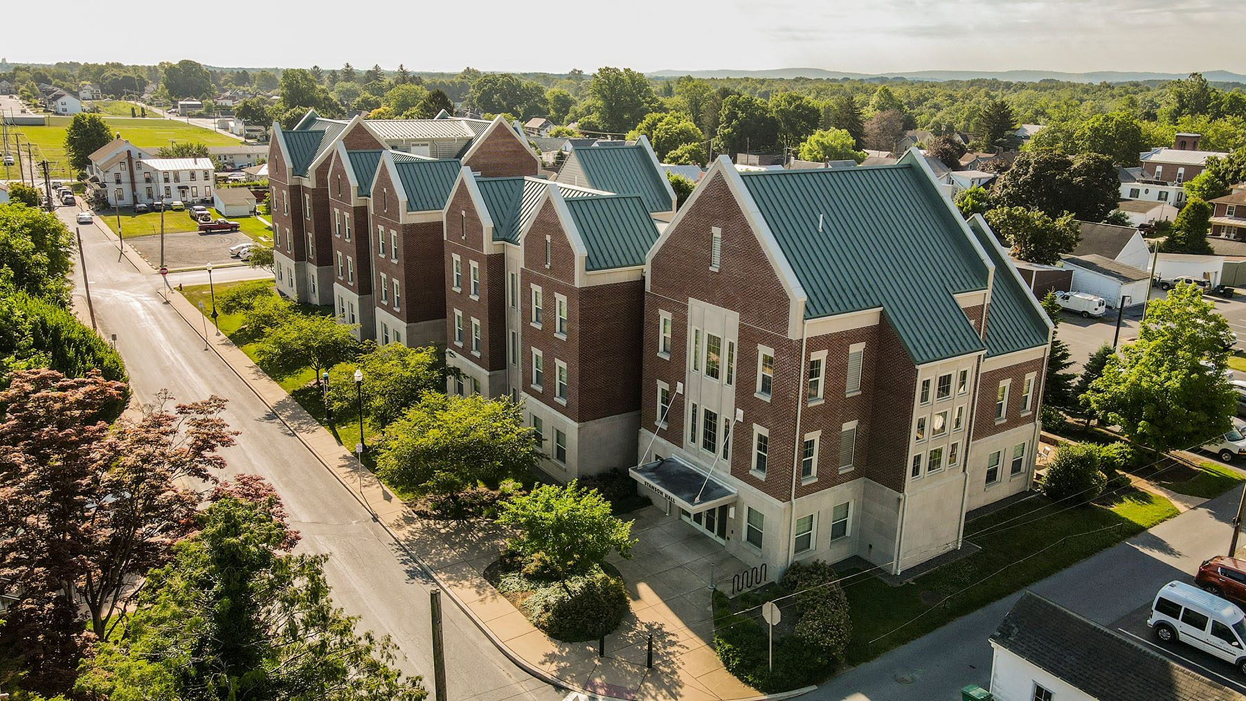 Aerial view of Stanson Hall