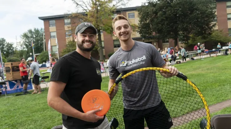 students holding games