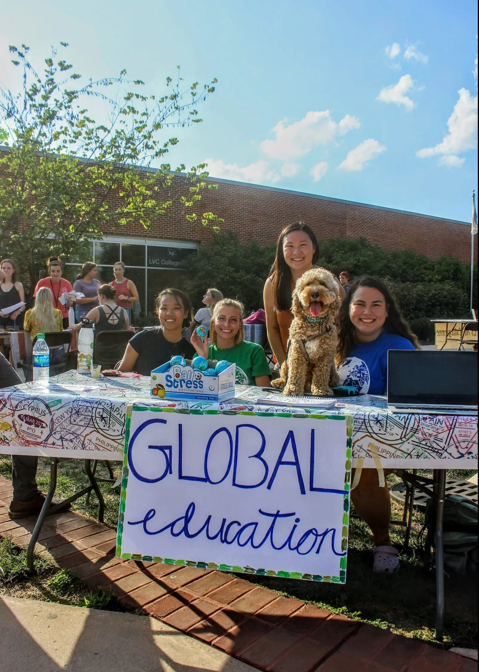 Global Education Club members host table at engagement fair