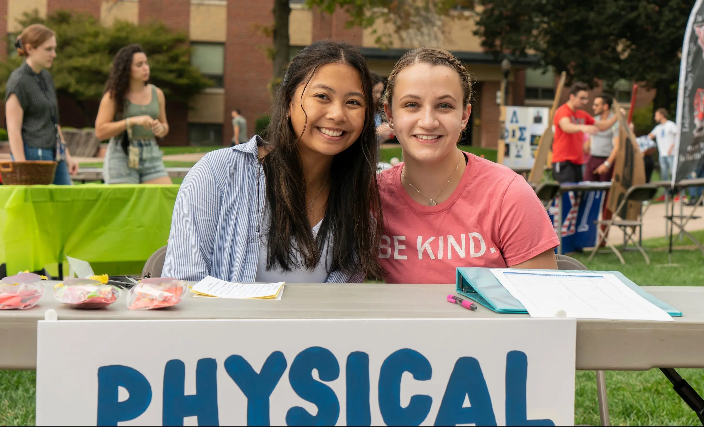 Physical Therapy Club members host table at engagement fair
