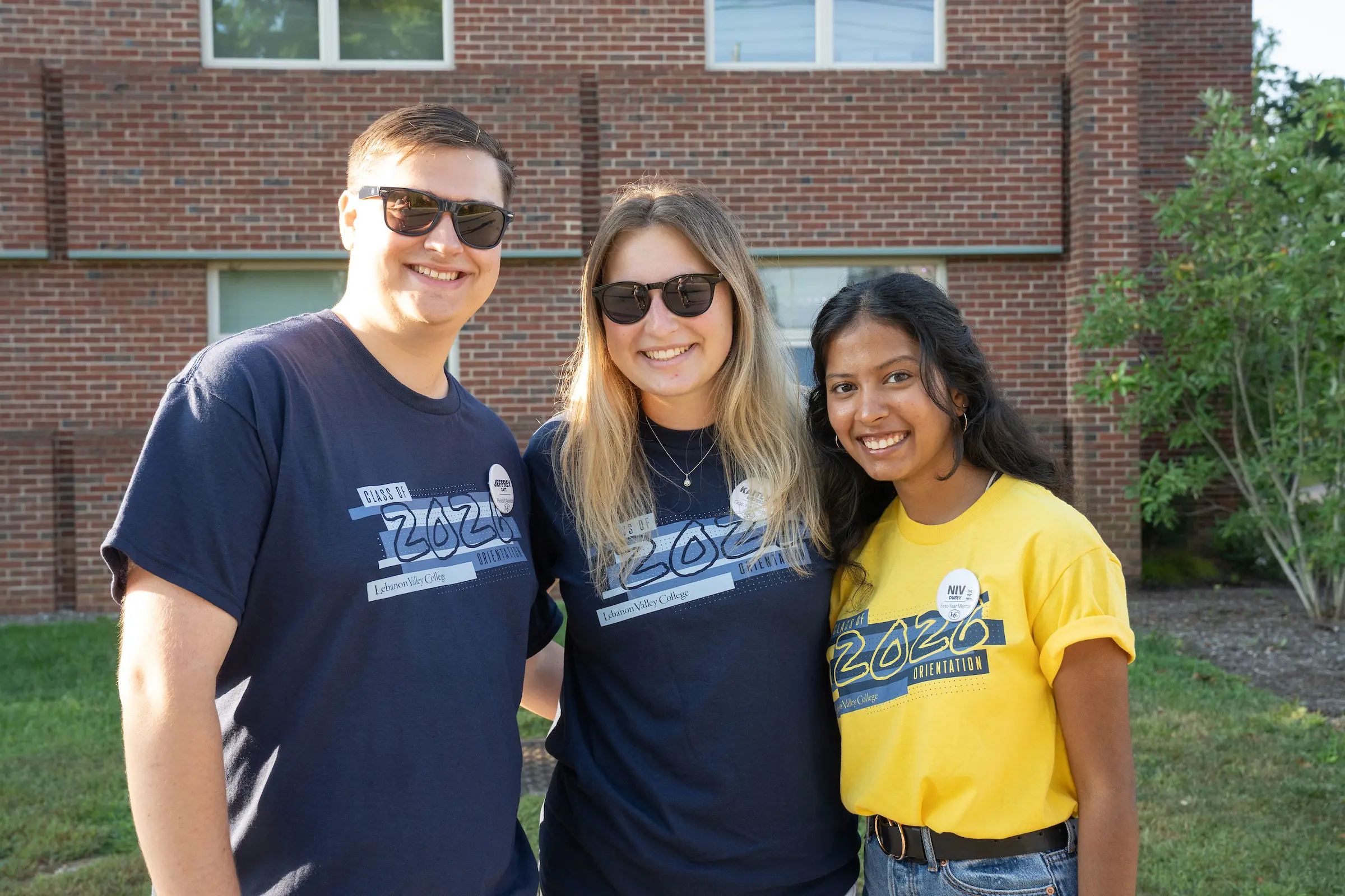 LVC students pose on move-in day