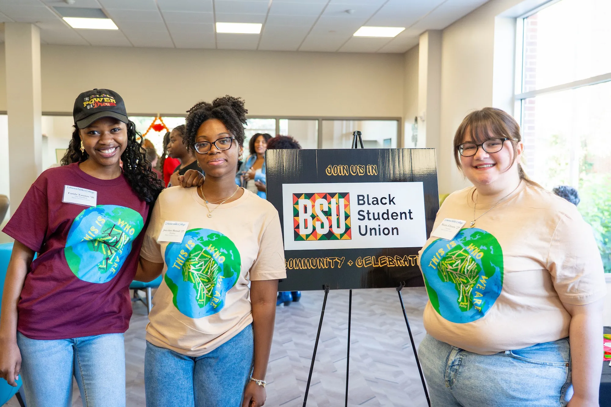 Black Student Union (BSU) members at Culture, Community, & Belonging Center opening event