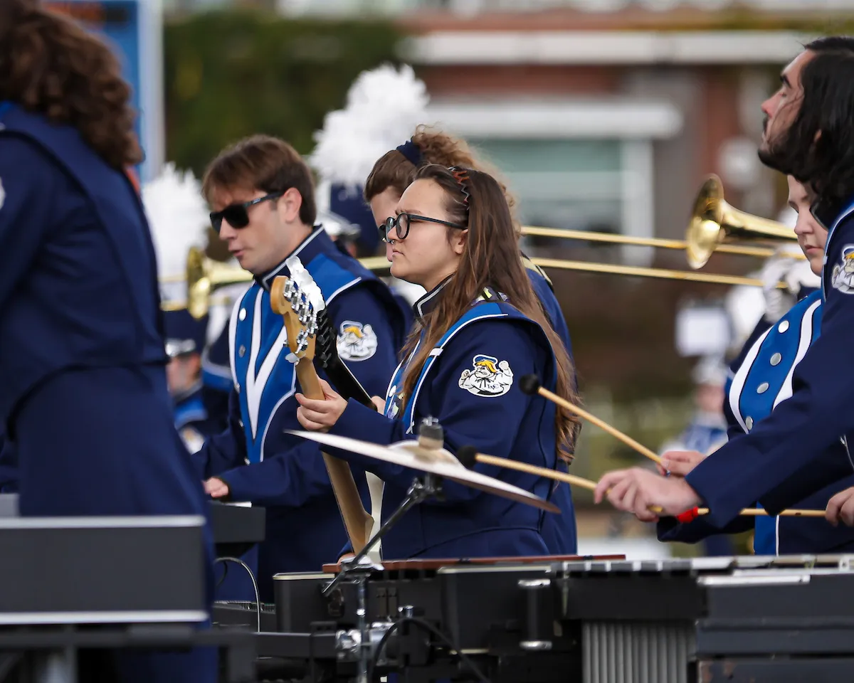 LVC Pride of the Valley Marching Band performs