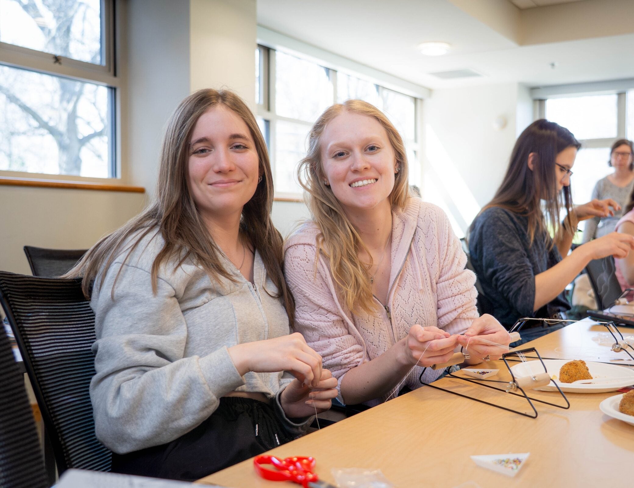 LVC commuter students work on DIY project at social event