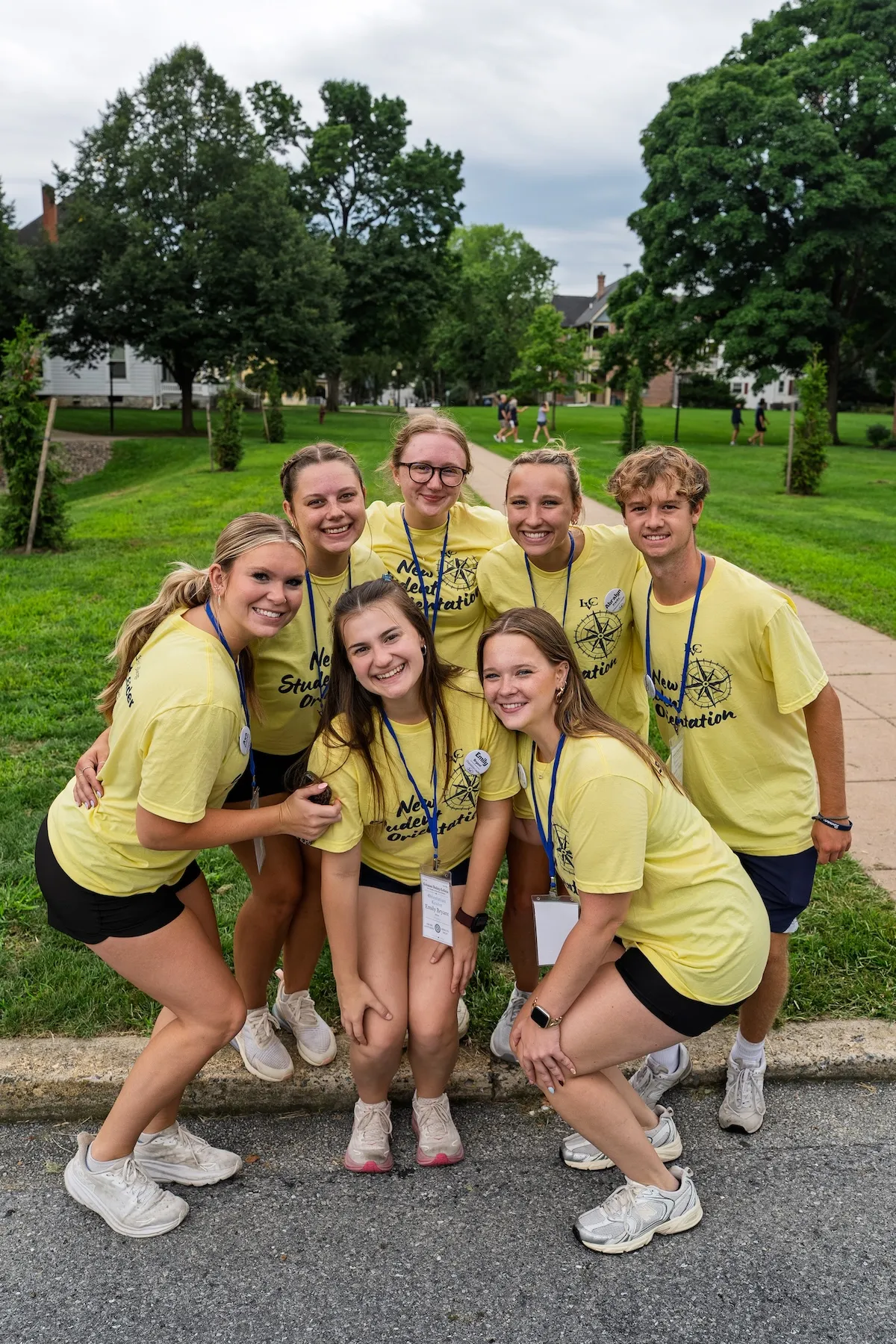 Orientation leaders pose on LVC move-in day 2026