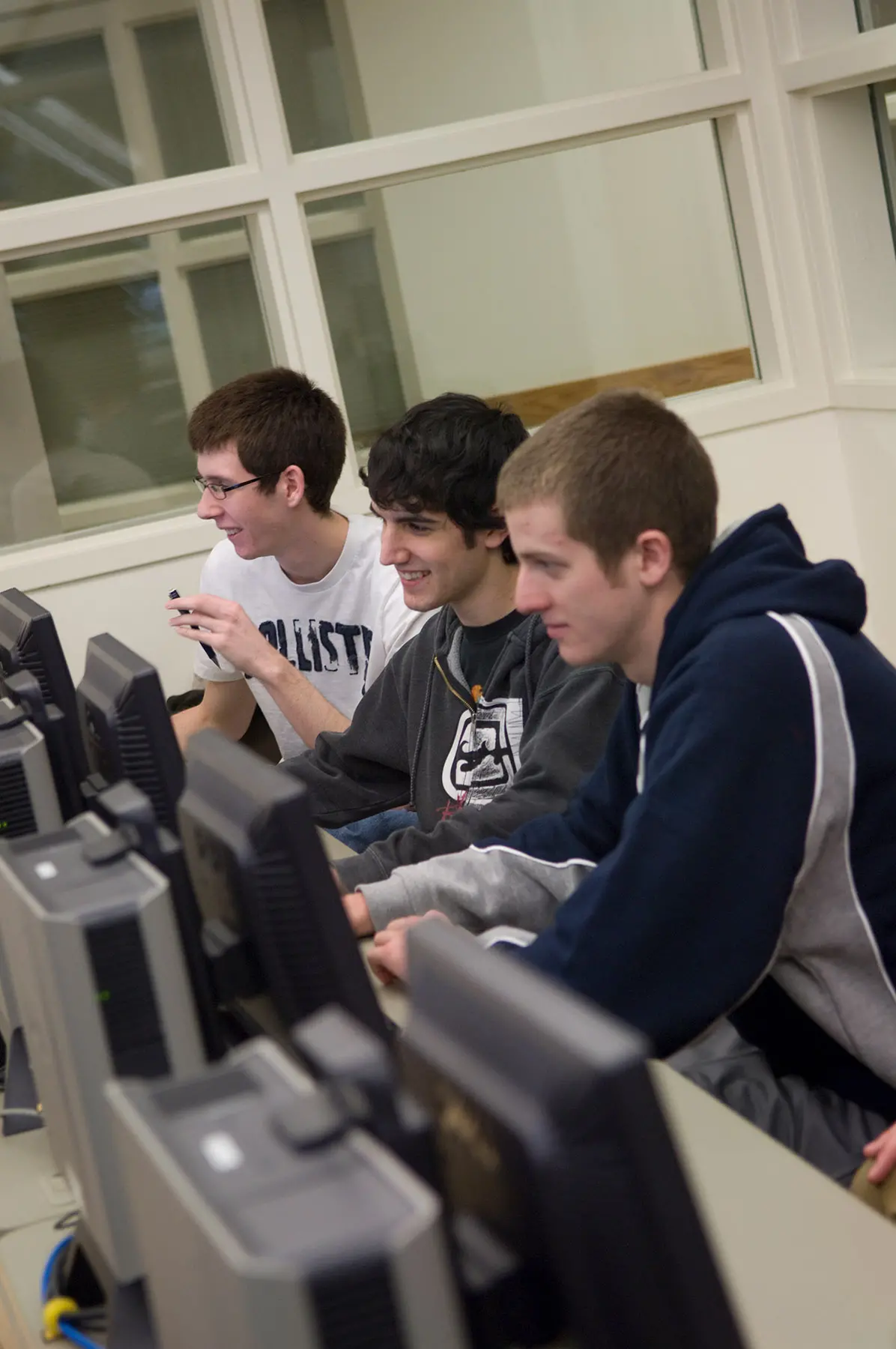 Students working in computer lab