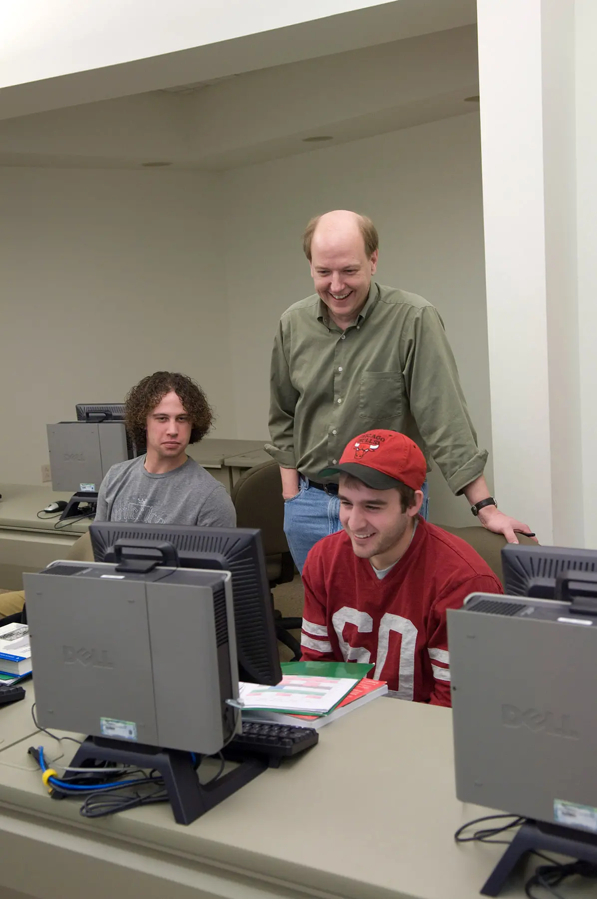 Students working in computer lab