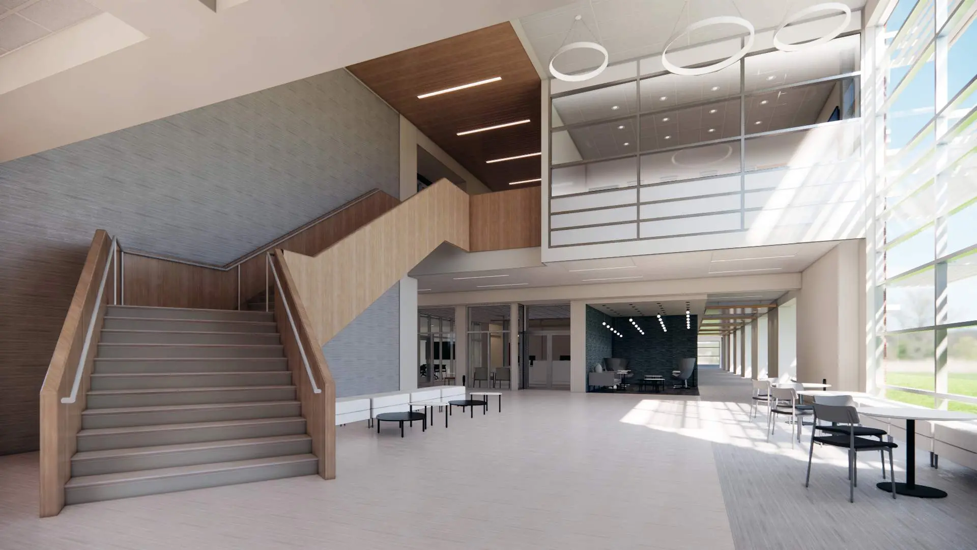 Interior rendering of new nursing building at LVC