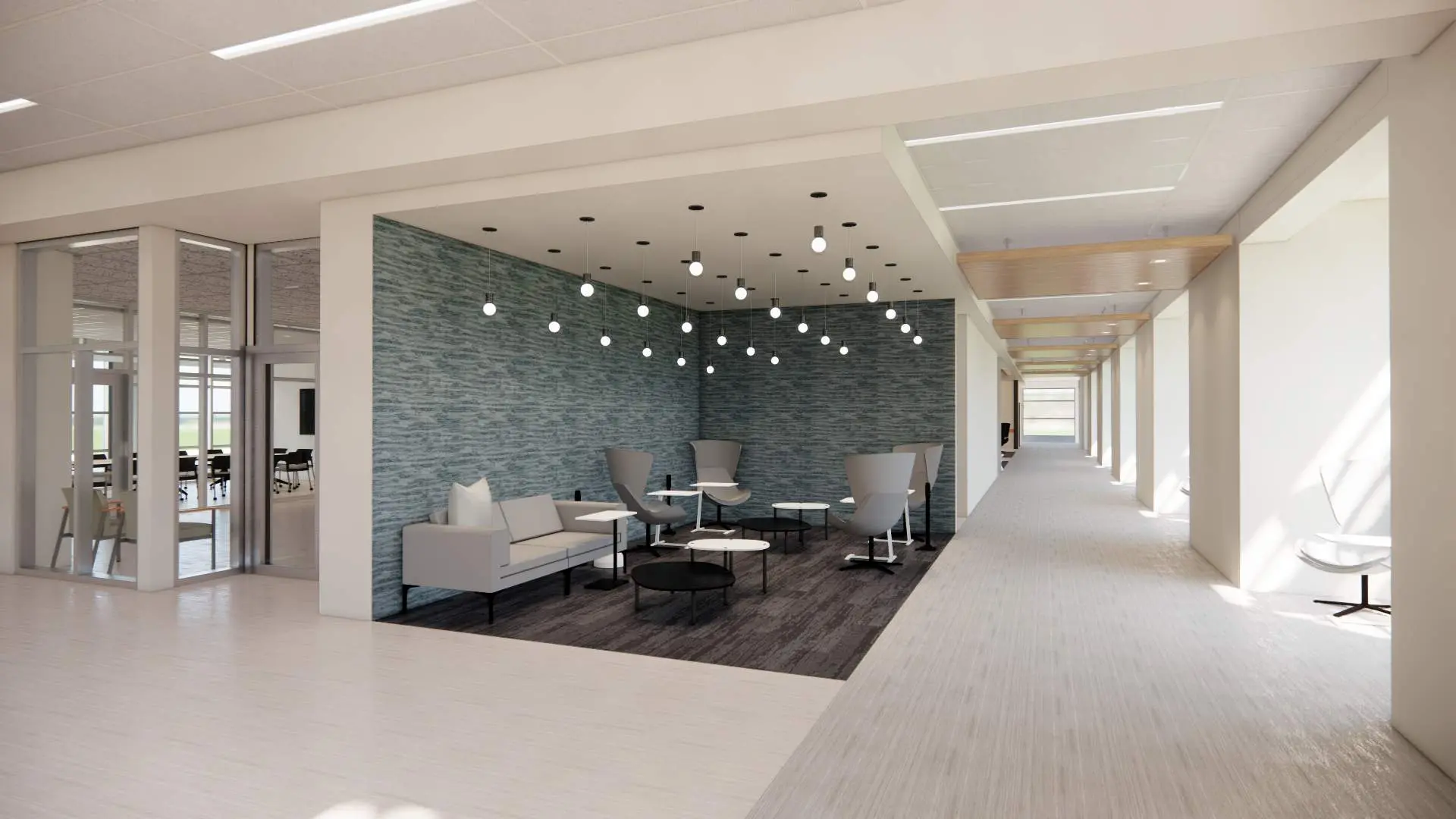 Interior rendering of new nursing building at LVC