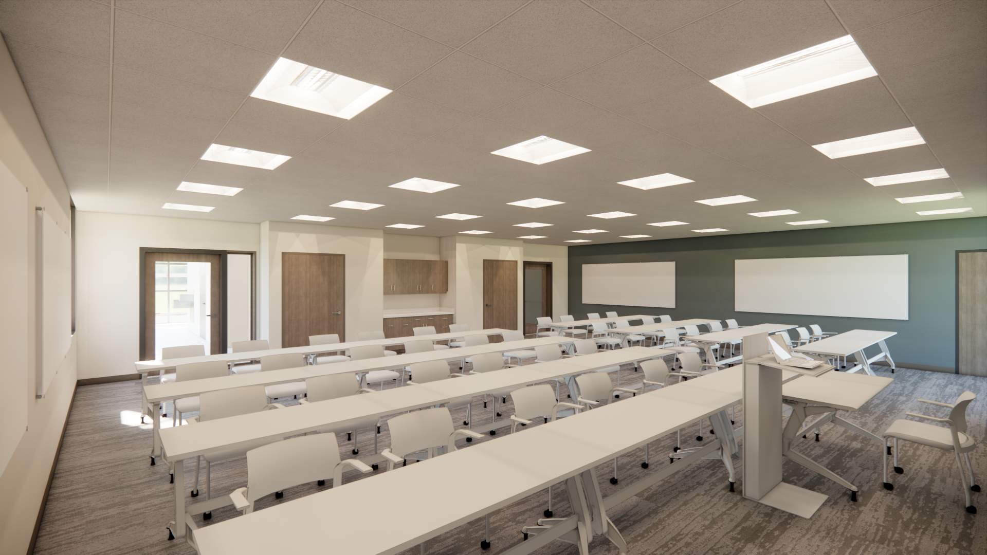 Interior rendering of new nursing classroom at LVC