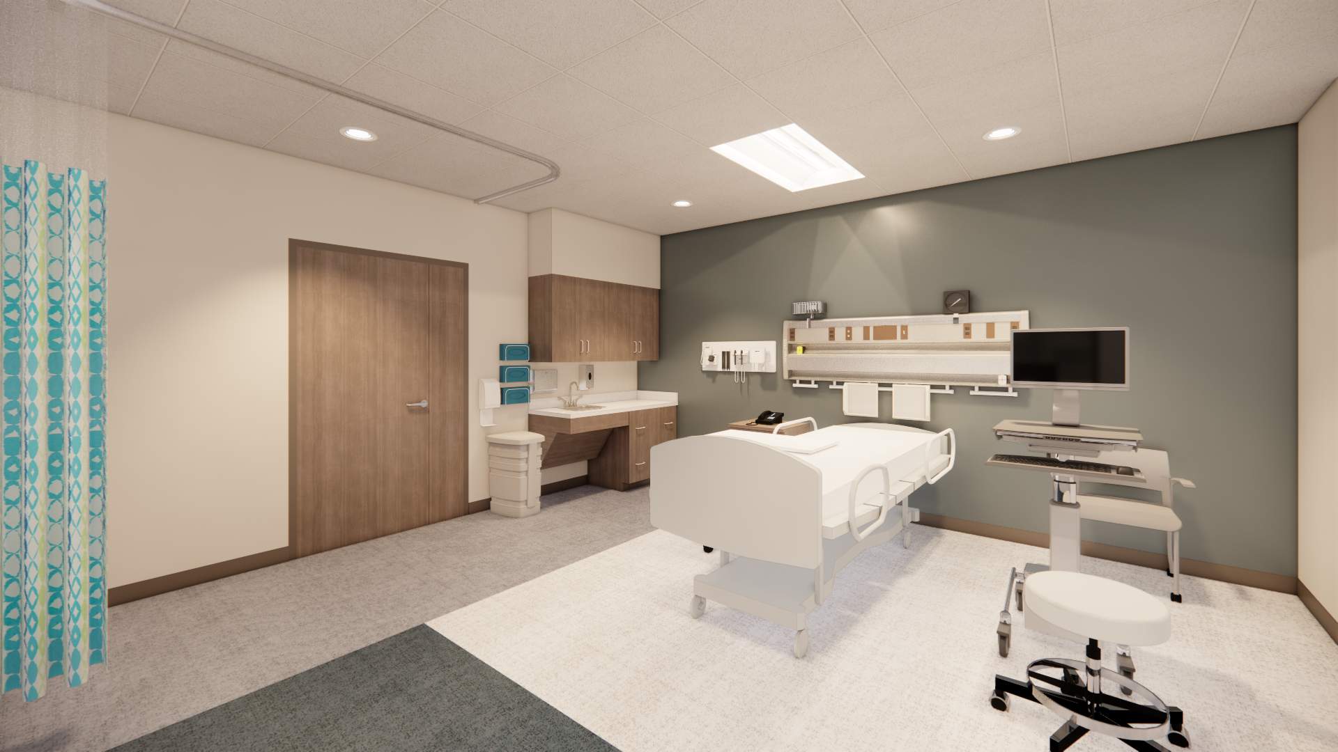 Interior rendering of new nursing building at LVC