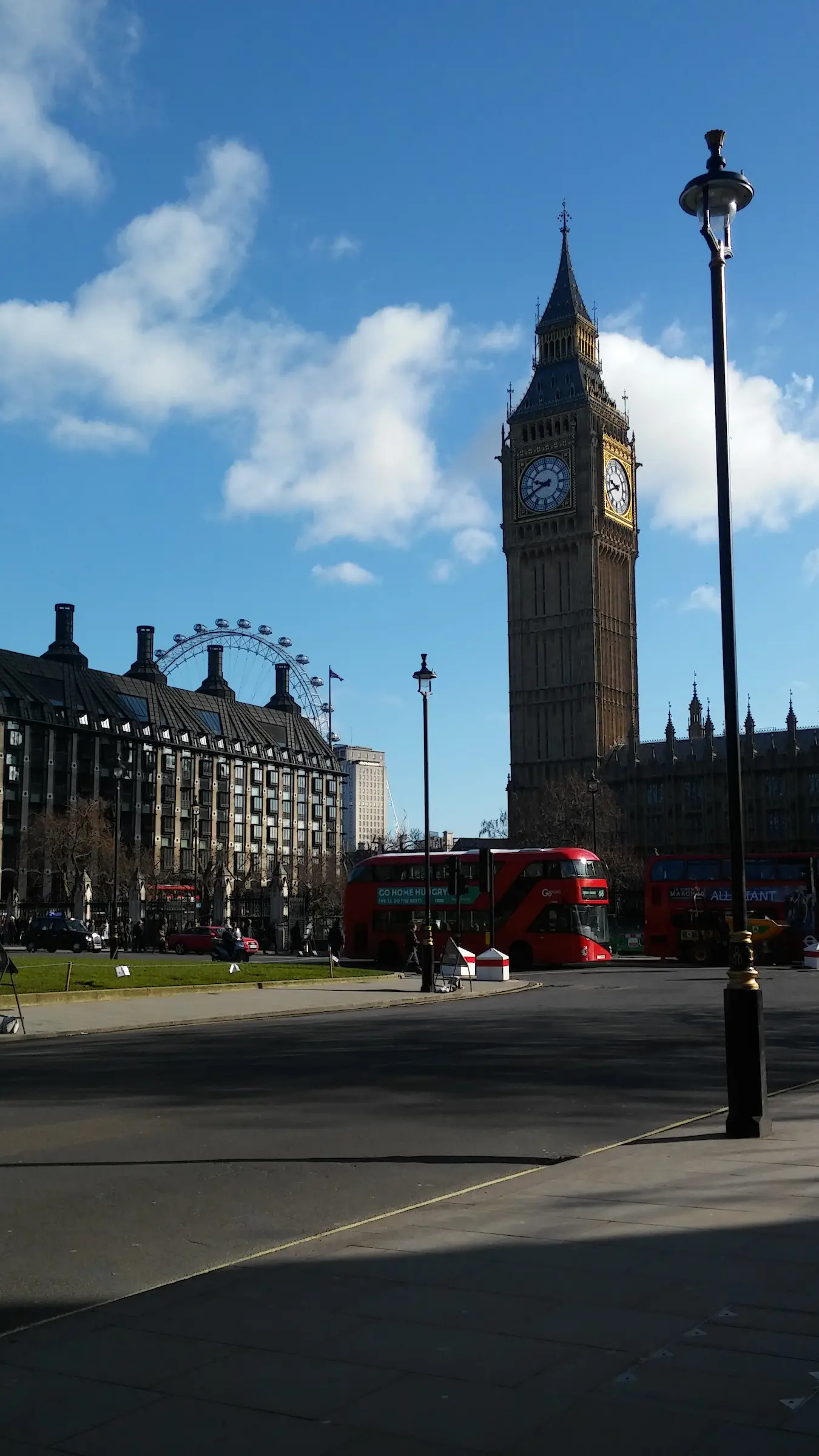 London street and buildings