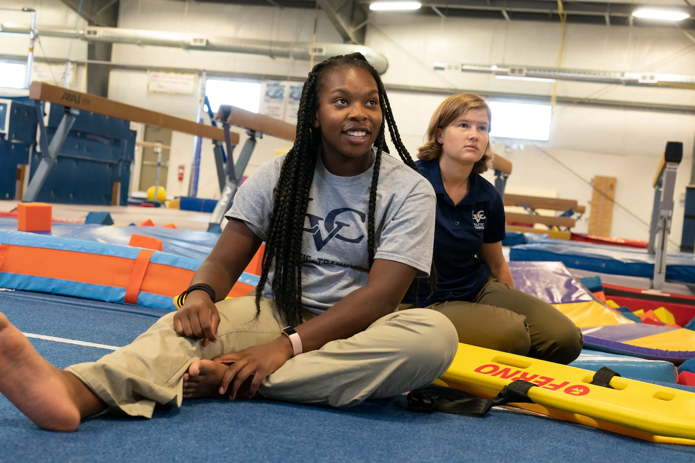 Students in athletic training class