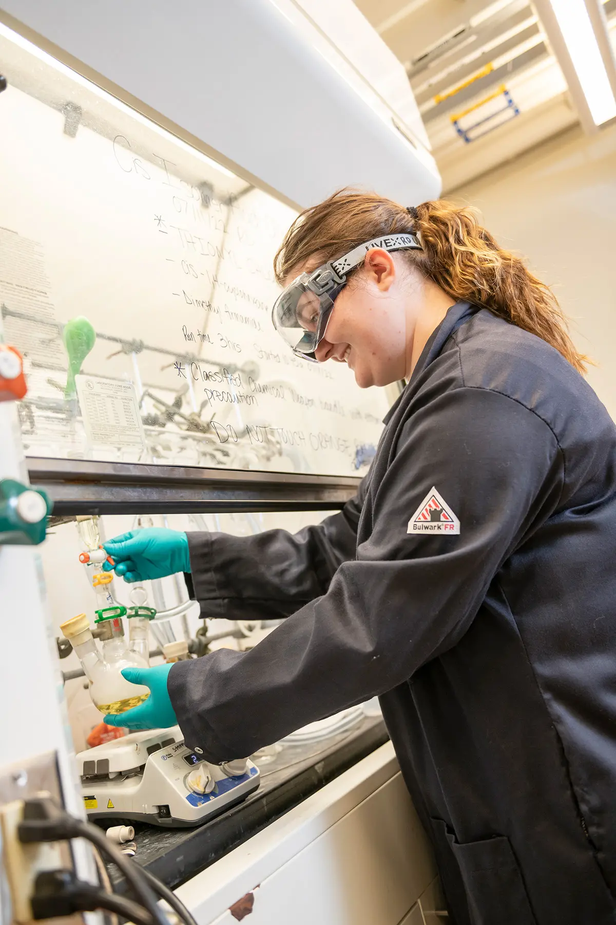 Student working in lab