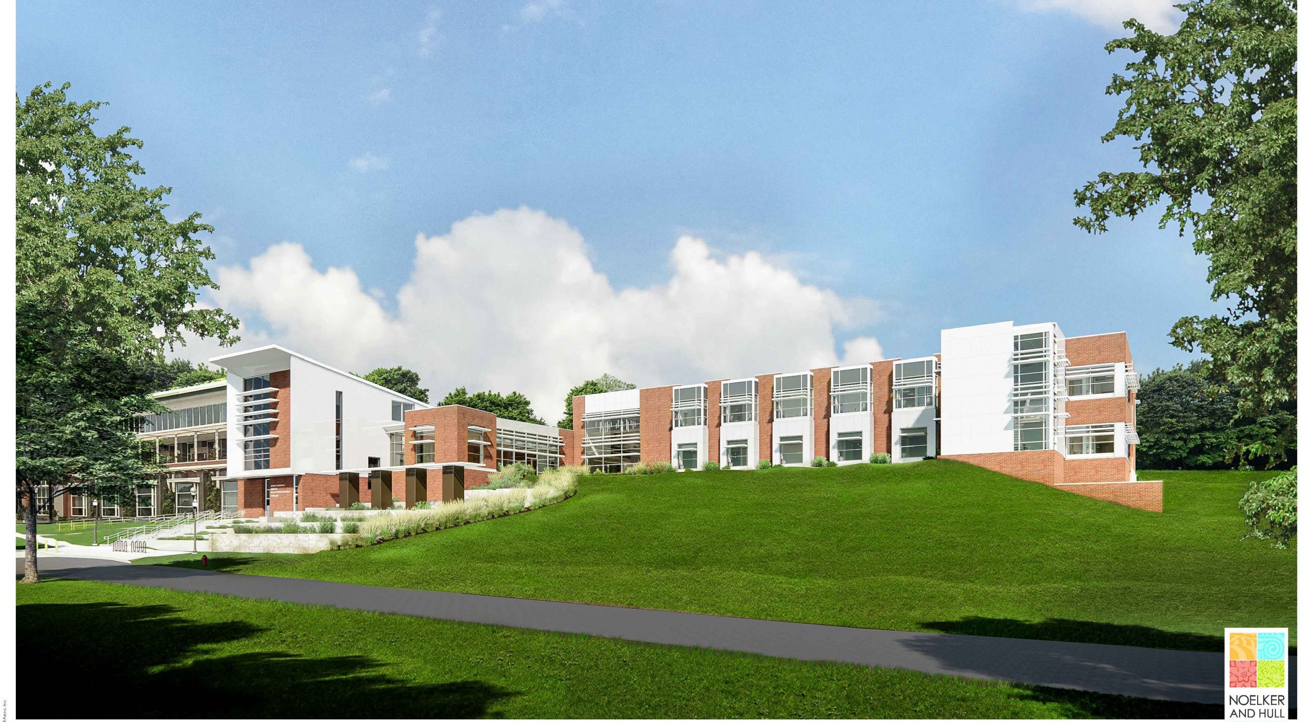 Exterior rendering of new nursing building at LVC