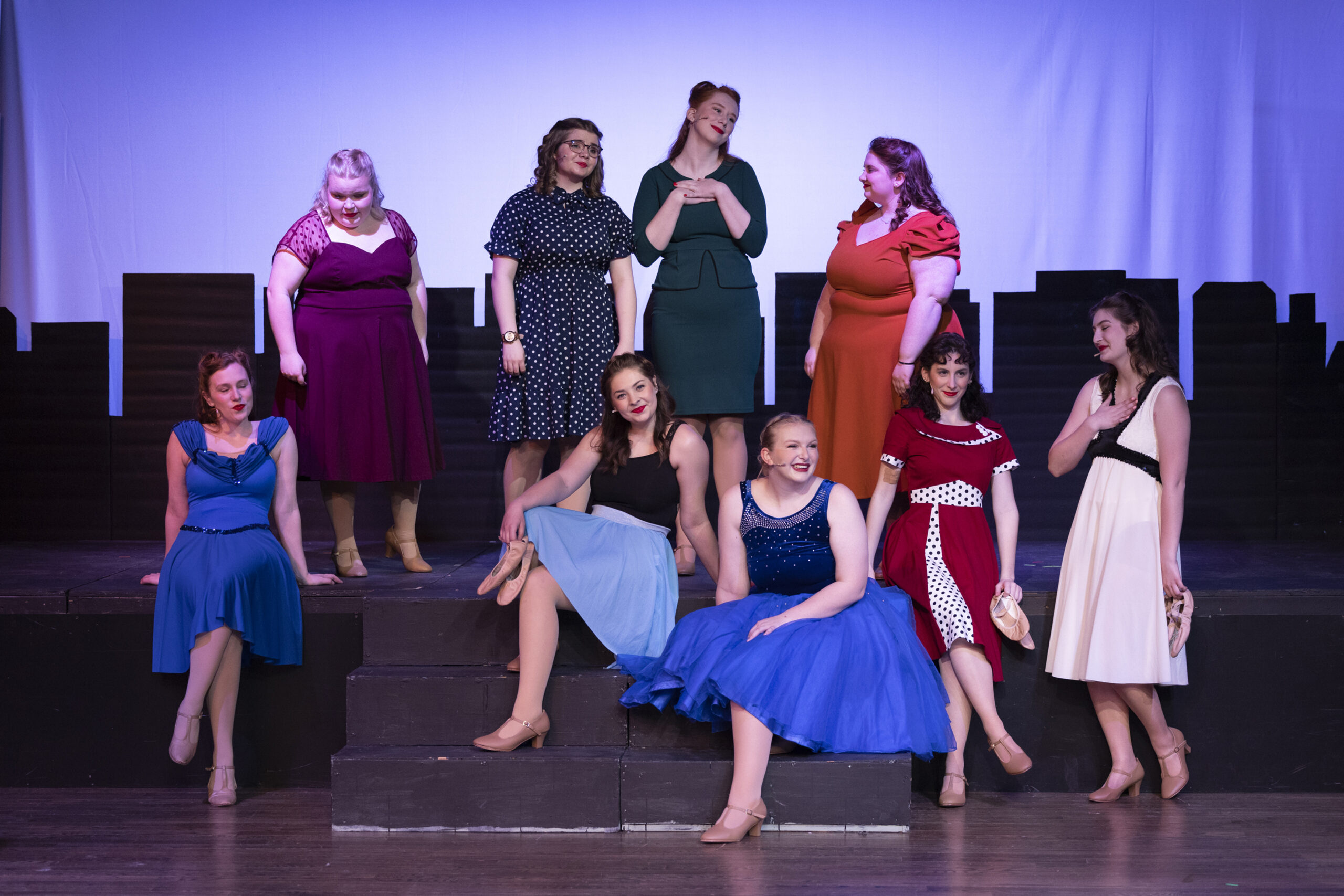 LVC Music Theater members perform on stage during preview of "On The Town"