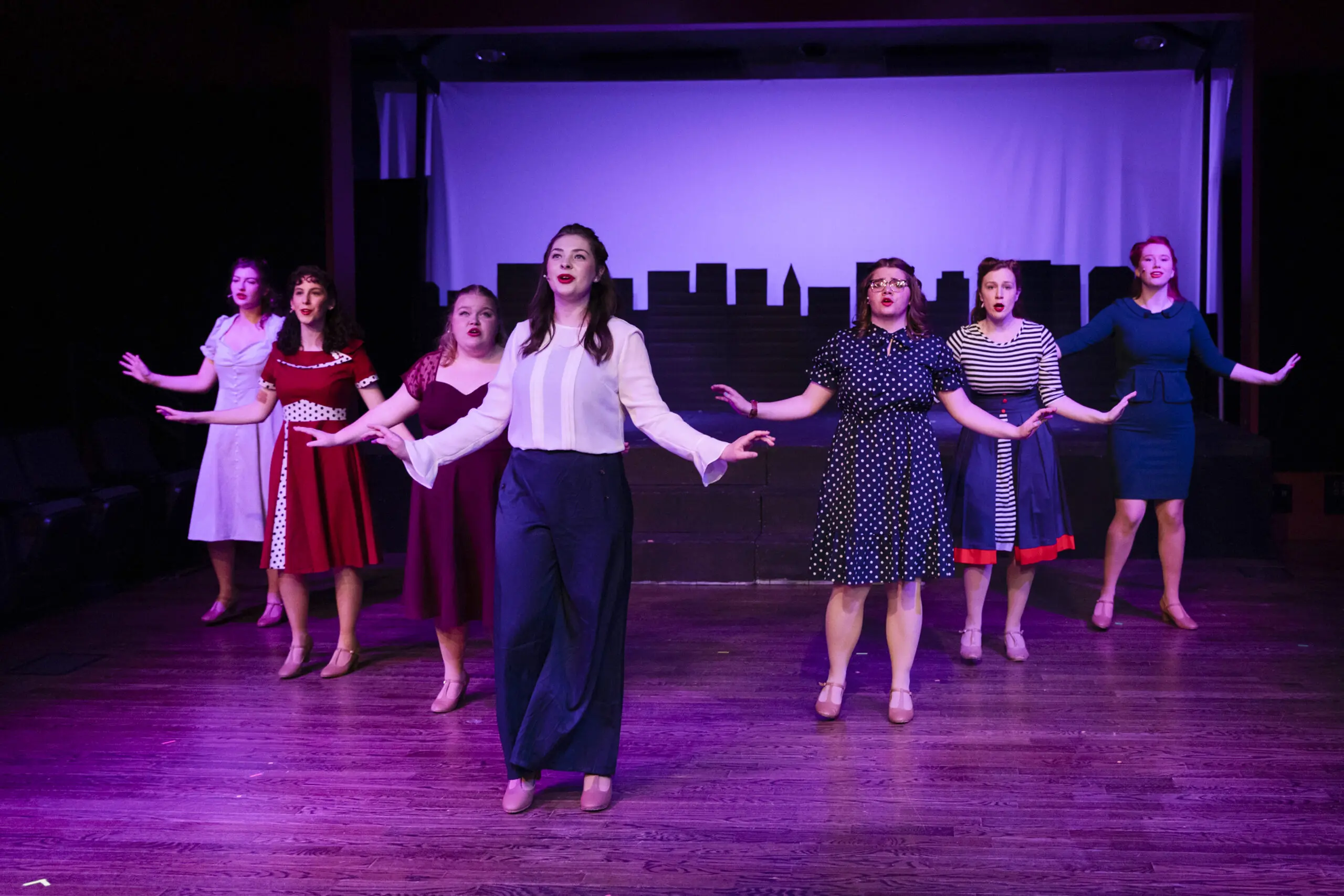 LVC Music Theater members perform on stage during production of "On The Town"