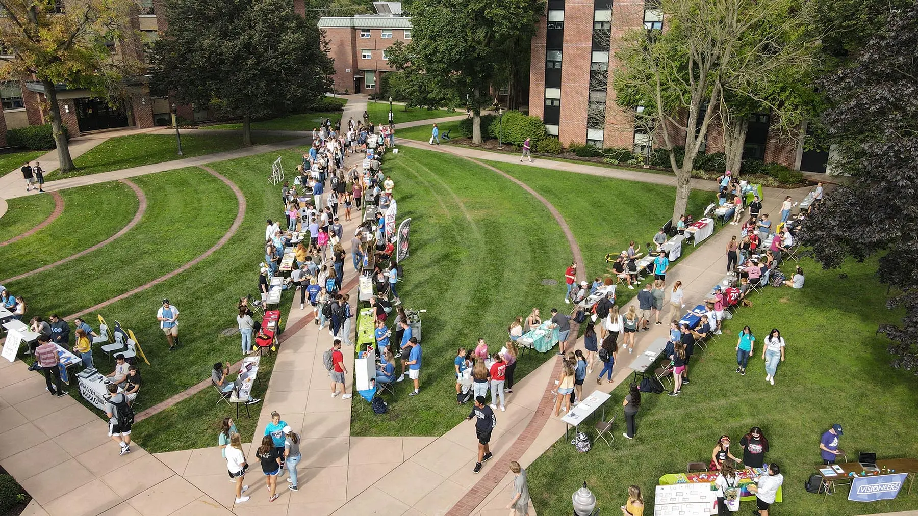 View of campus quad