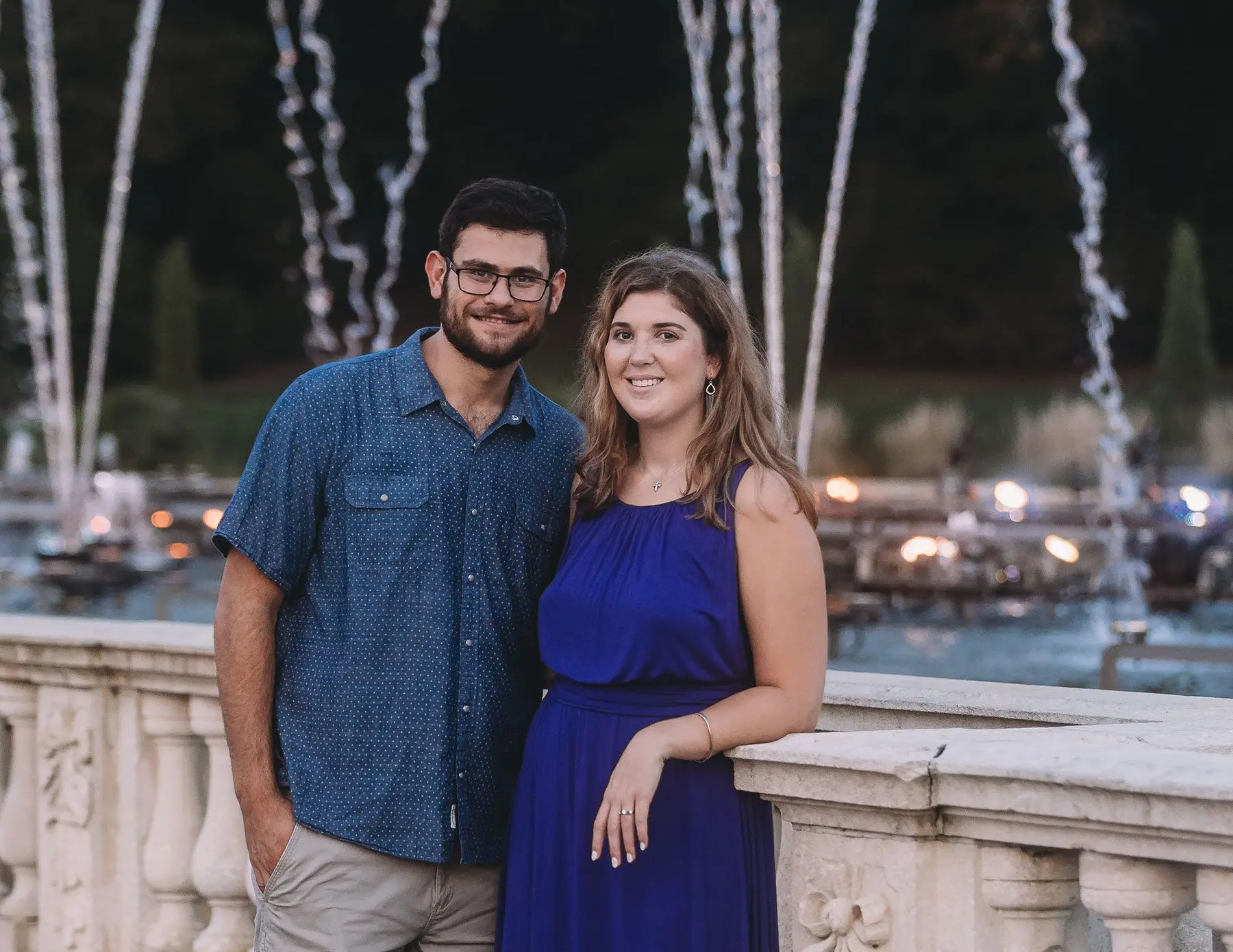 Christina Mentzer and her husband on bridge