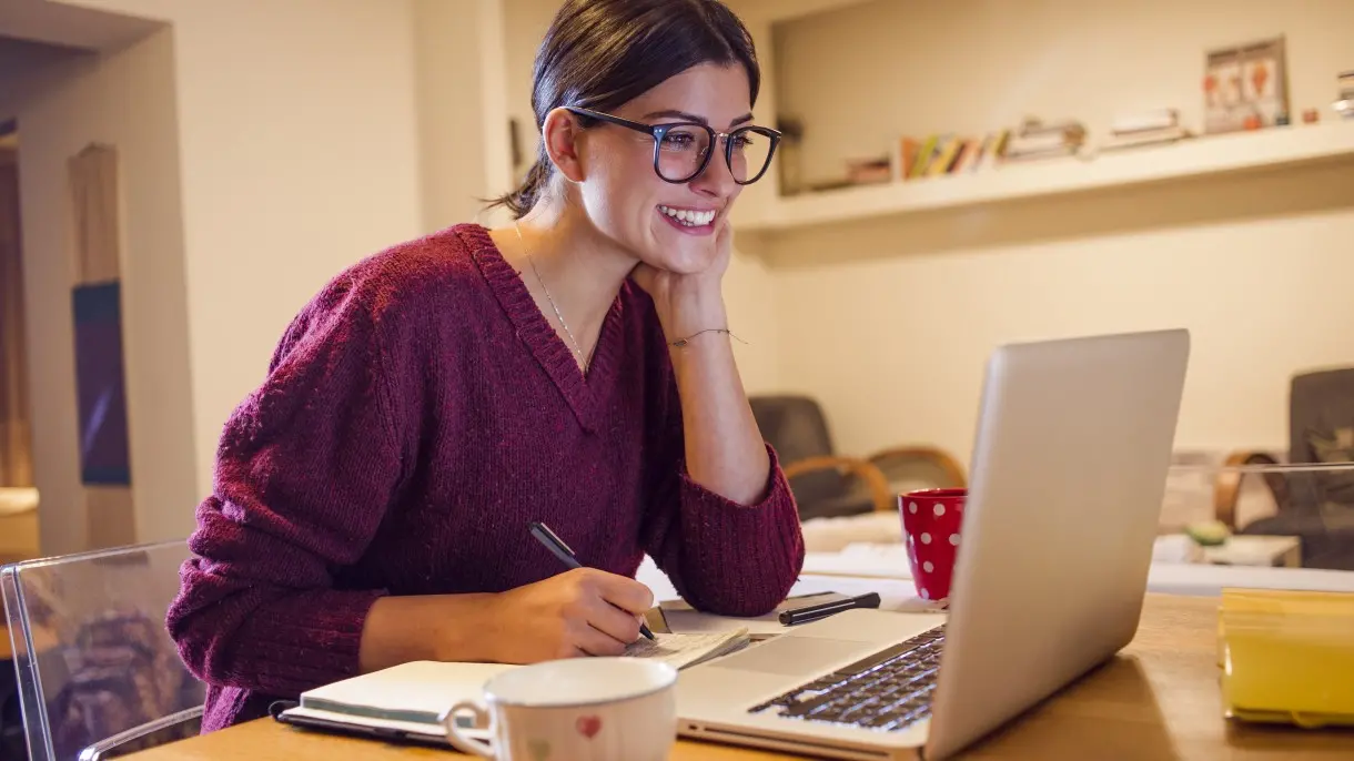 Student on laptop