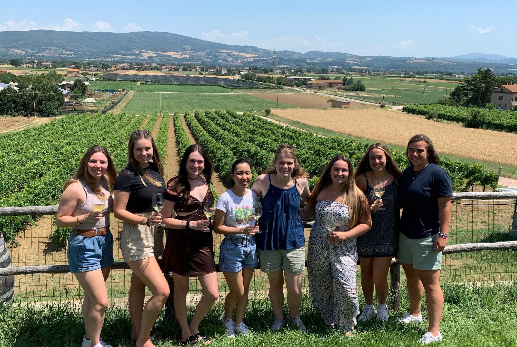 Students at winery in Italy during summer study abroad