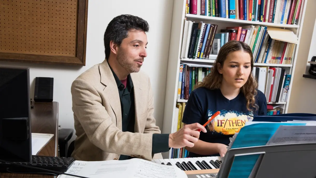 students playing piano