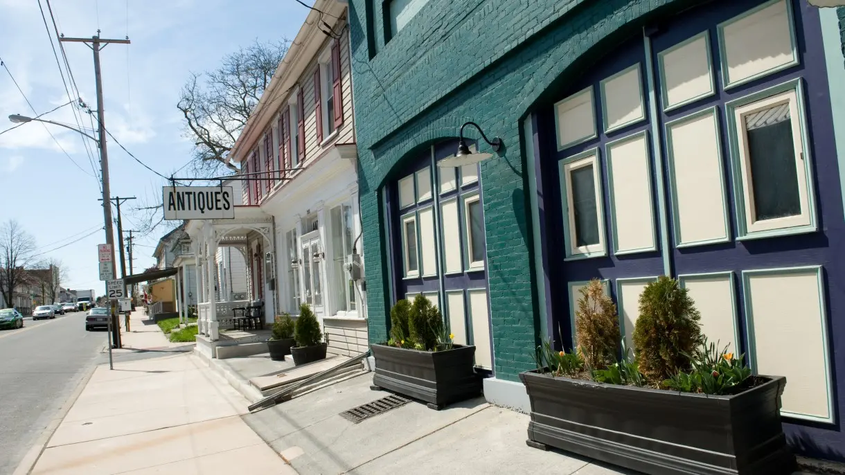 Rows of shops in downtown Annville