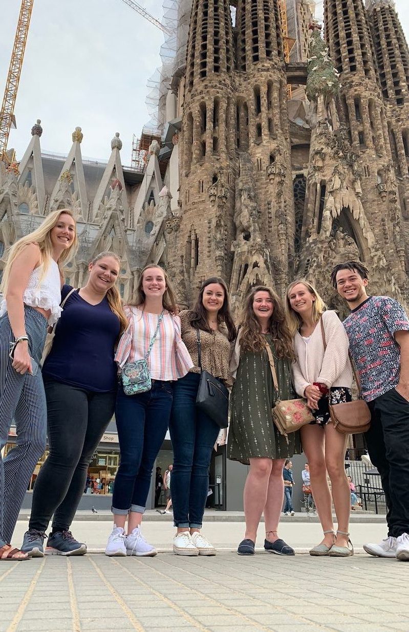 Students study abroad in Barcelona, Spain