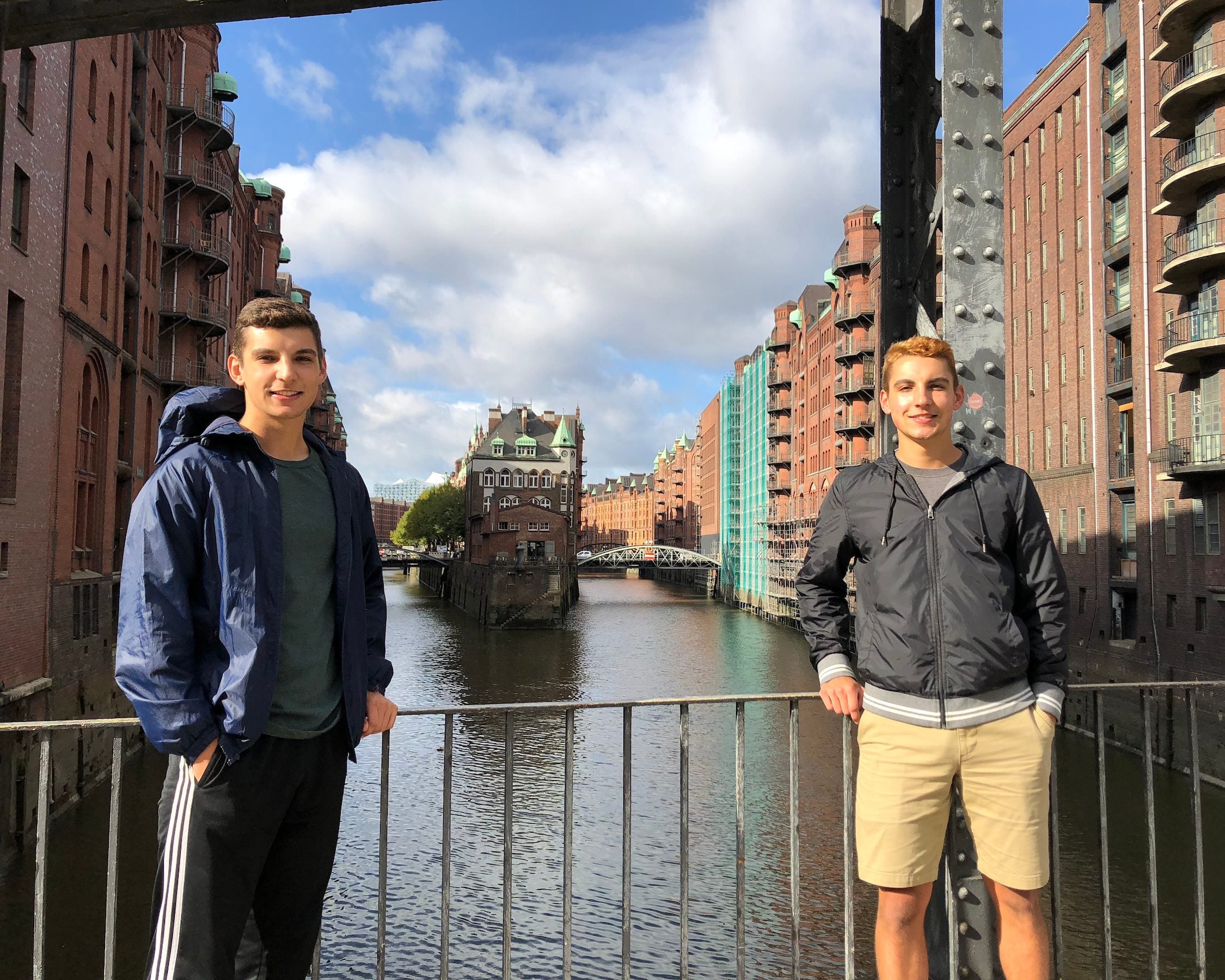 Twins Kyle and Ryan Eaton in Hamburg, Germany.