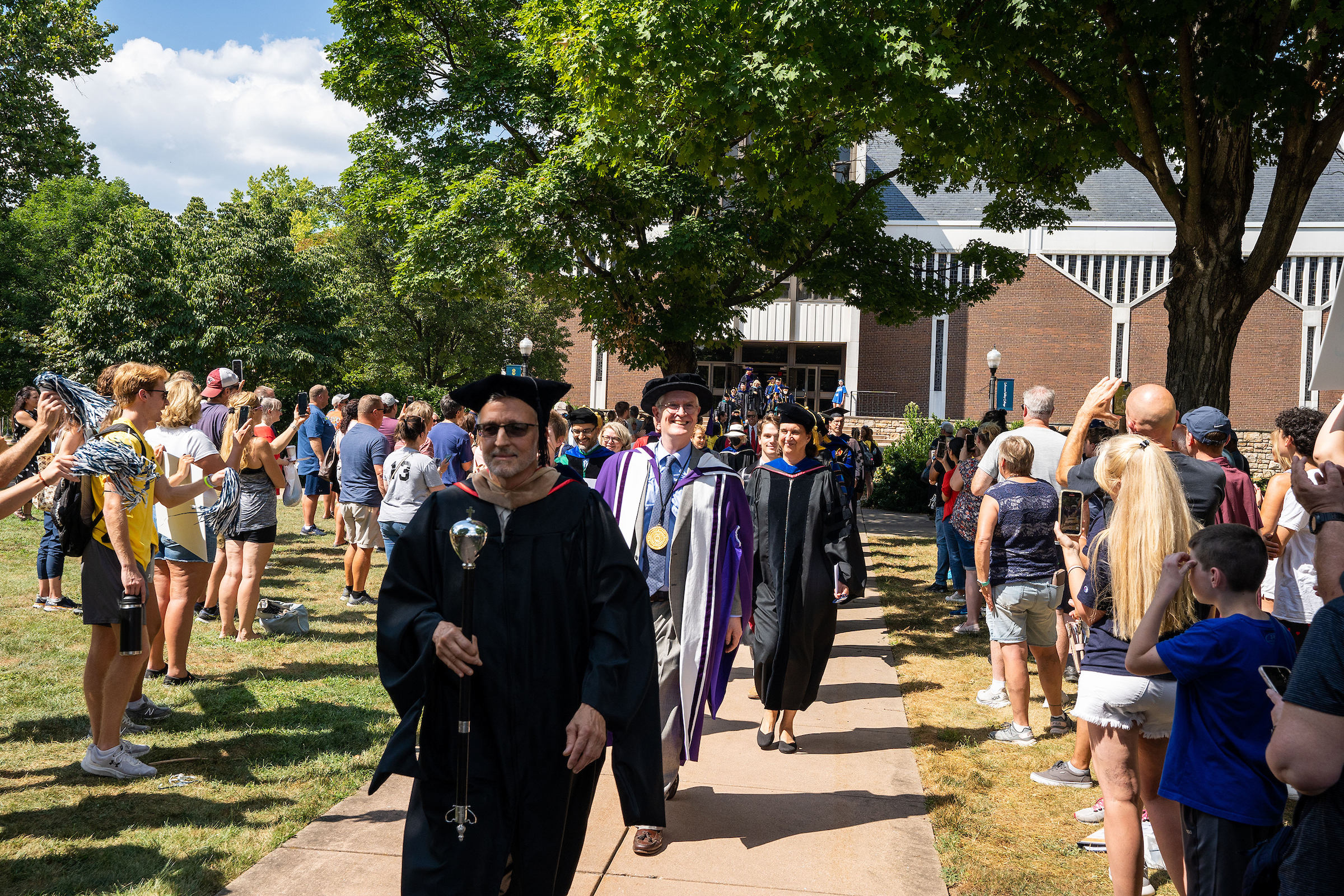 LVC faculty form celebration recessional after convocation