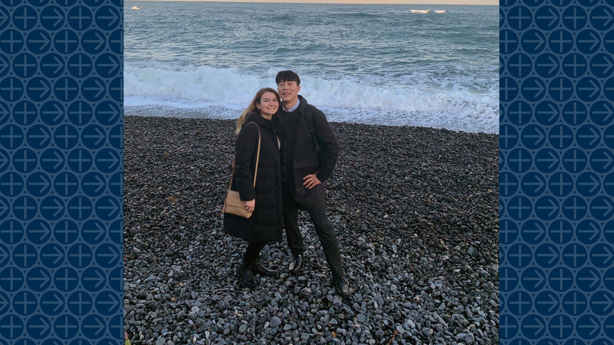 Jessica Oliveri and husband on the beach