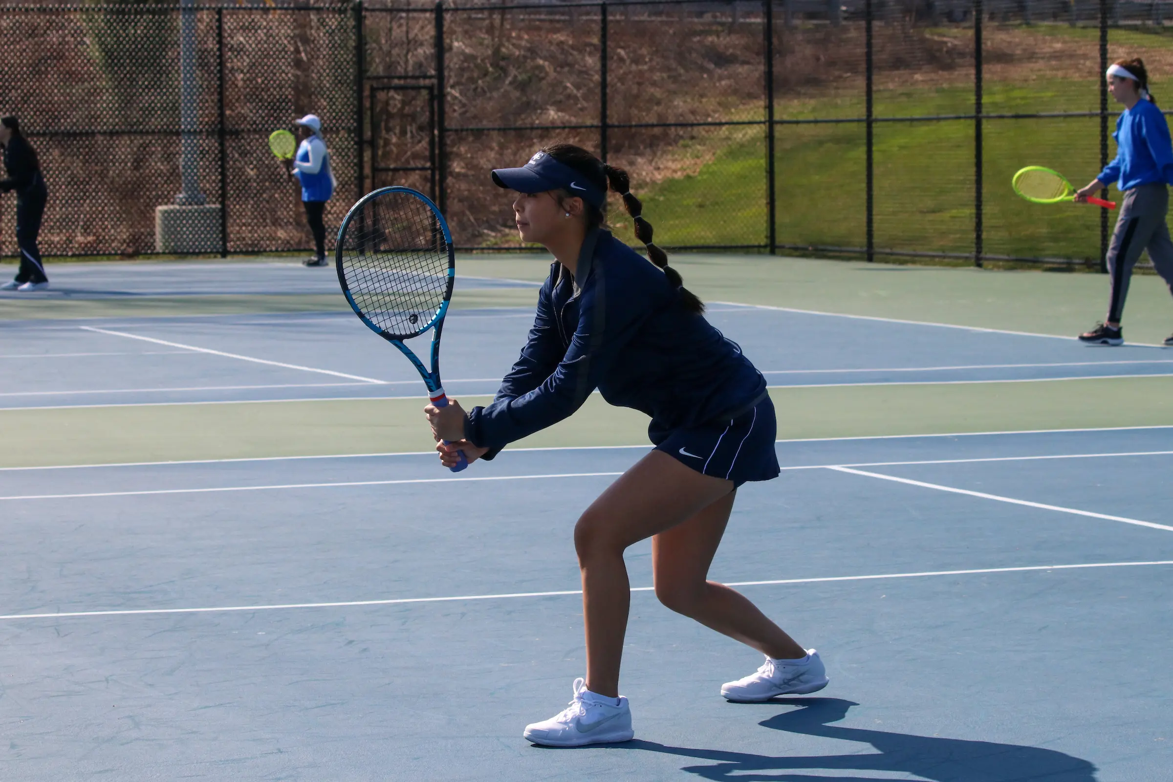 LVC women's tennis player on court